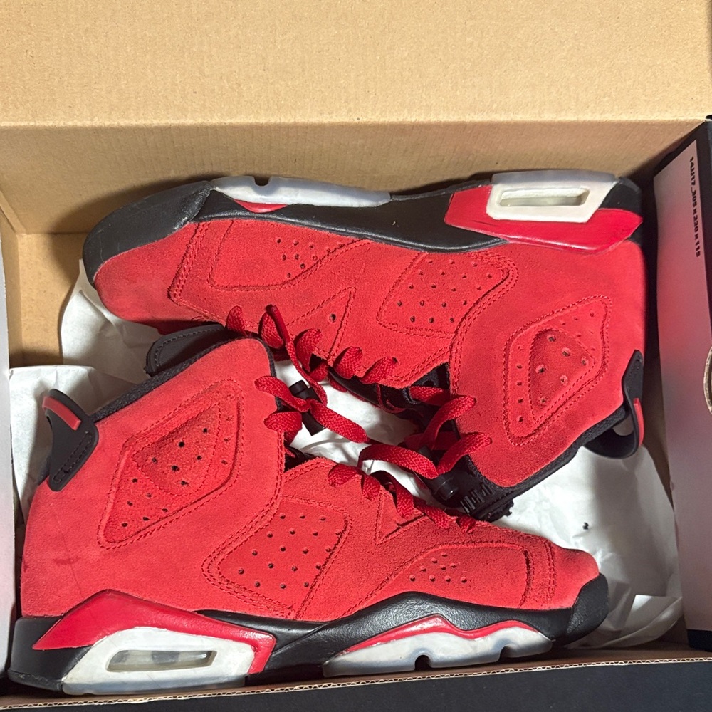 Jordan Kids Red and Black Sneakers